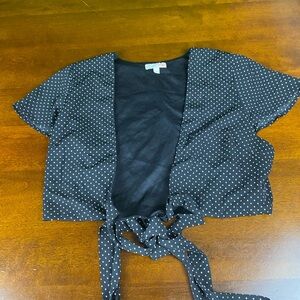 Polka Dot Black Women's Top